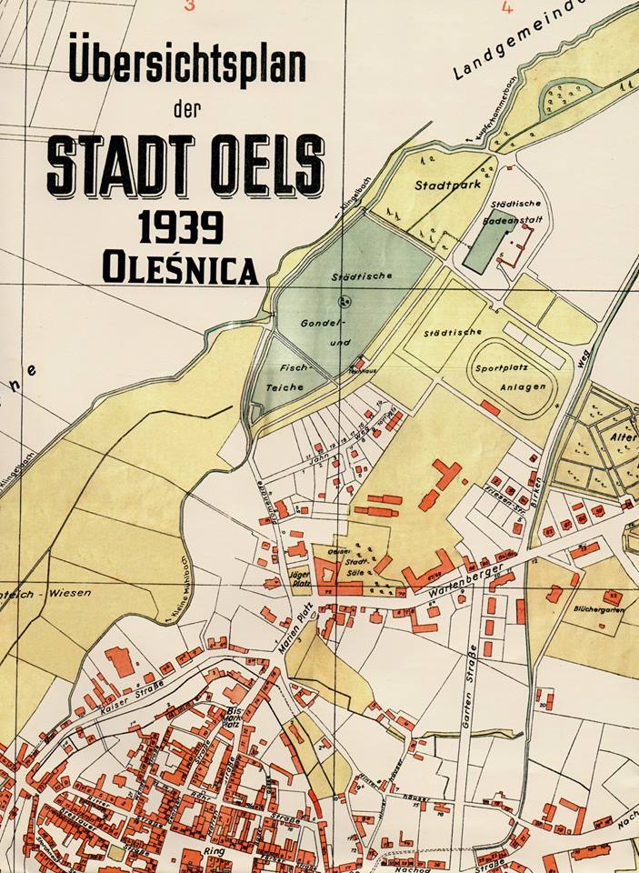 Retro mapa Oleśnicy